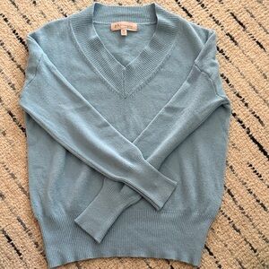 Philosophy Women's Light Blue V-Neck Sweater